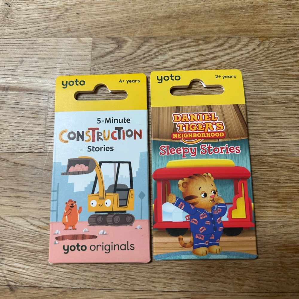 Kids Yoto Player Story Cards - Construction & Daniel Tiger Sleepy Stories